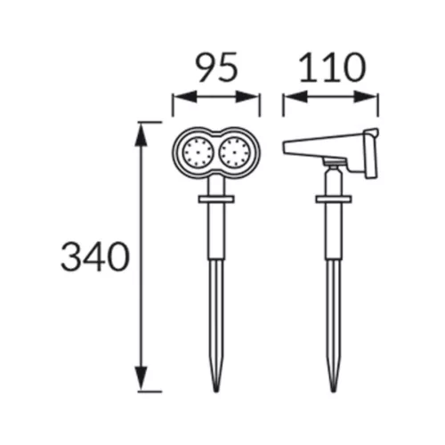 Strühm Dual napelemes leszúrható LED lámpa