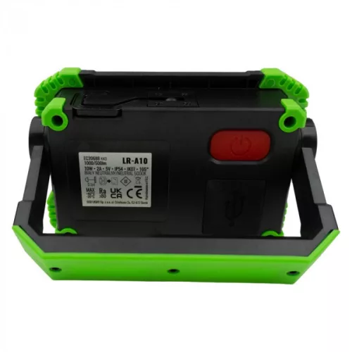 EcoLight LR-A10 10 W-os 5000K újratölthető akkumlátoros LED reflektor