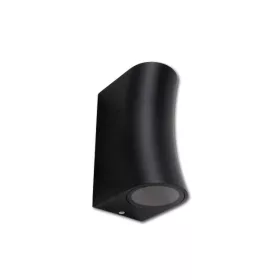   MasterLED Dora oldalfalra helyezhető fekete matt kültéri lámpatest ívelt oldalú két irányba világító cserélhető fényforrással