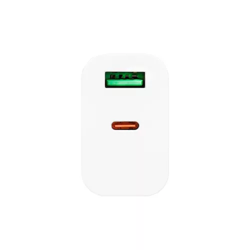 MasterLED gyorstöltő 20 W-os 1 x USB-C  1 x USB-A fehér adapter