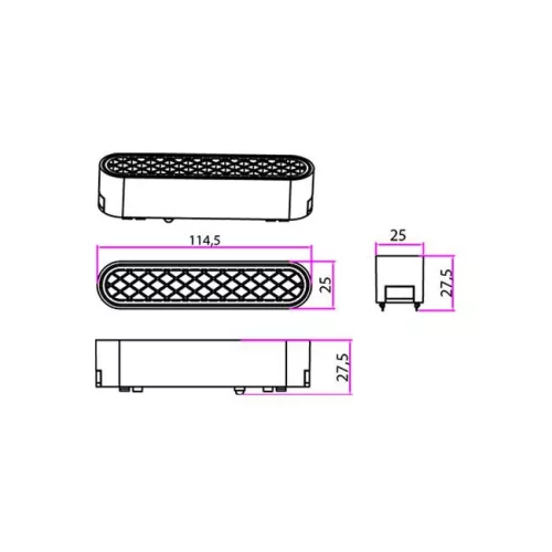 MasterLED LUXO Linea 6-W-os UGR19-es fekete mágneses sínes lámpa 4000K 48V
