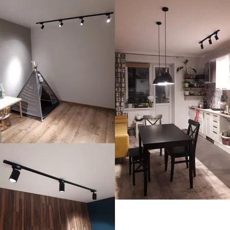 MasterLED Idar sínre szerelhető lámpa GU10-es foglalattal fekete