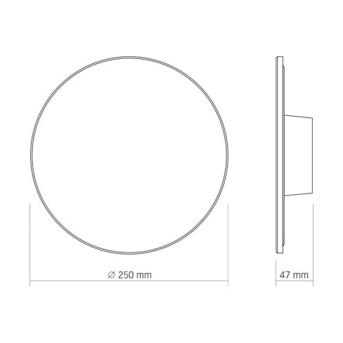 Videx WL03 LED fali lámpa 18W IP65 3000K-4000K-6500K Fehér