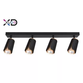   MasterLED Bud fekete/arany mennyezeti lámpa keret 4xGU10-es foglalattal