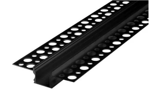 MasterLED Gipszkartonba süllyeszthető aluprofil 12 mm széles 2 méteres szál fekete