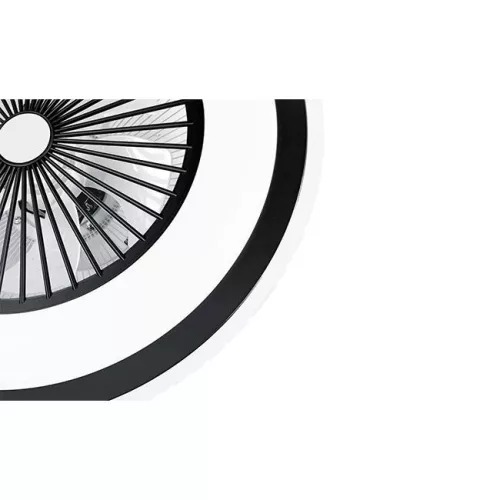 MasterLED Rodos 72 W-os 600 mm fekete-fehér LED távirányítós mennyezeti lámpa beépített ventillátorral