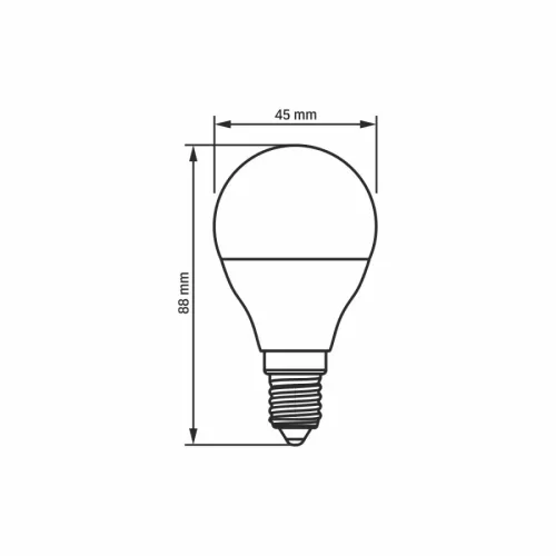 Videx G45 LED izzó 7 W-os natúr fehér E14-es foglalattal