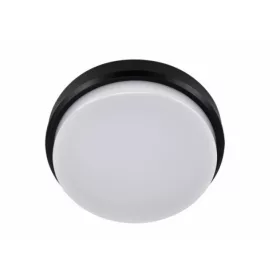   Strühm Aron 12 W-os ø175 mm kerek natúr fehér fekete mennyezeti lámpa IP65-ös védettségű