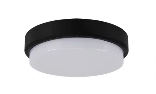 Strühm Aron 12 W-os ø175 mm kerek natúr fehér fekete mennyezeti lámpa IP65-ös védettségű