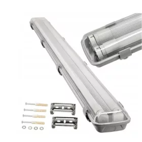   Berge 120 cm-es armatúra 2x18 W-os víztiszta fedéllel natúr fehér LED fénycsövekkel 2 dobozos csomagár (16db)