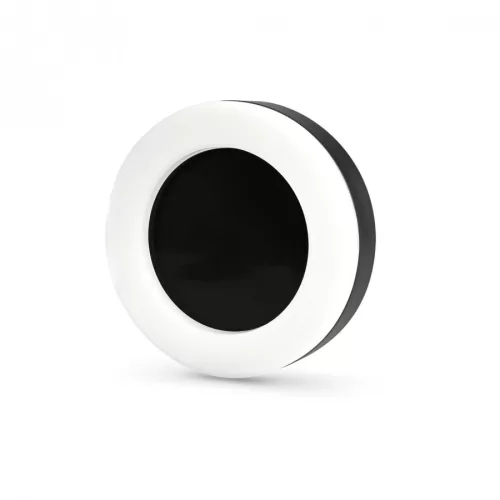 Videx Art 15 W-os ø190 mm kerek natúr fehér fekete mennyezeti lámpa IP65-ös védettségű