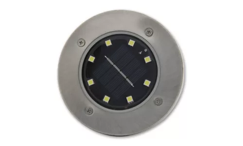 MasterLED Földbe szúrható 0 8 W-os kerek napelemes lámpa 8 SMD