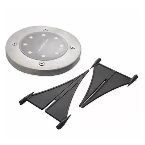 MasterLED Földbe szúrható 0 8 W-os kerek napelemes lámpa 8 SMD