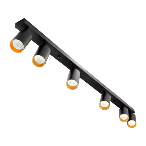 MasterLED Eris fekete-arany mennyezeti 6-os lámpa keret GU10-es foglalattal