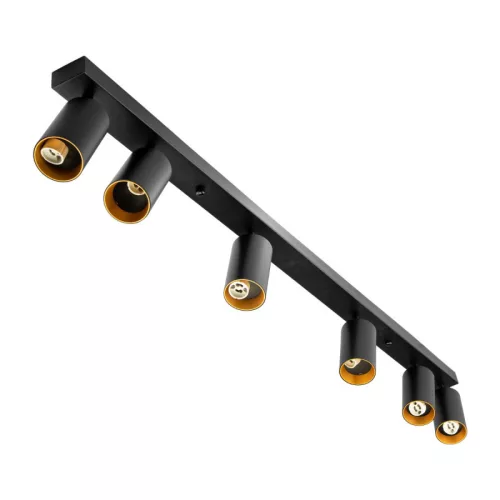 MasterLED Eris fekete-arany mennyezeti 6-os lámpa keret GU10-es foglalattal