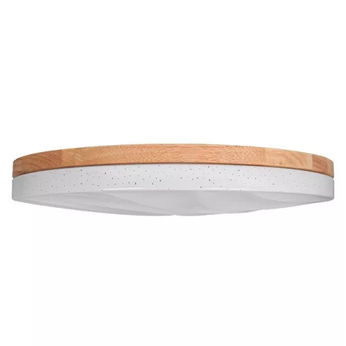 MasterLED XUDO 54W 3000-6500K 400x80 mm valódi fa/fehér színű mennyezeti lámpa távirányítóval