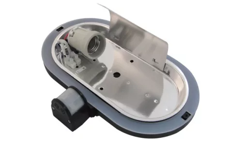 MasterLED Froda fekete fali lámpa E27-es foglalattal mozgásérzékelős