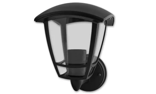 MasterLED Niko fekete kültéri oldalfalra helyezhető lámpa E27-es foglalattal
