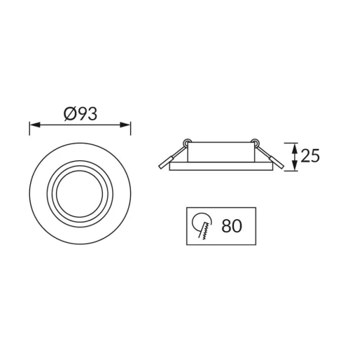 Strühm Luba kör alakú spot keret fehér színű