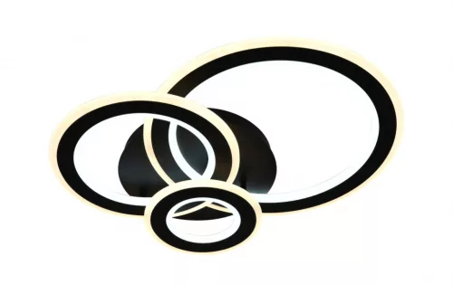 Lucero Chase 115 W-os 50 cm átmérőjű fekete LED távirányítós és mobil applikációval vezérelhető mennyezeti lámpa