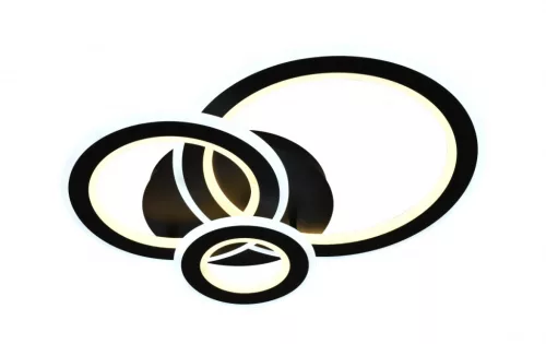 Lucero Chase 115 W-os 50 cm átmérőjű fekete LED távirányítós és mobil applikációval vezérelhető mennyezeti lámpa