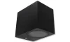 MasterLED Lida 81x92 fekete szögletes oldalfali lámpa GU10-es foglalattal