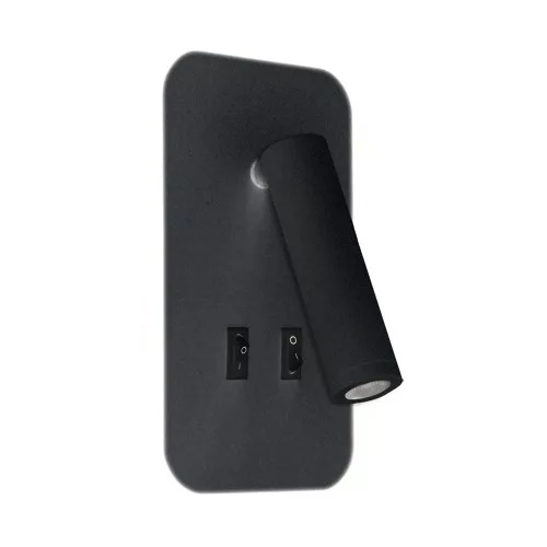 Strühm Otello D 186x105 mm szögletes meleg fehér/natúr fehér fekete fali lámpa