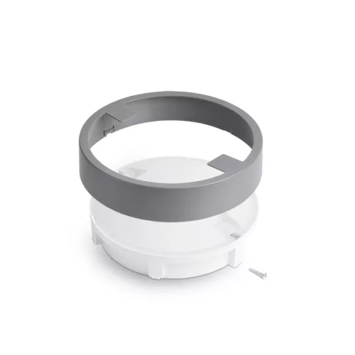 Videx Inga 18 W-os ø220 mm kör alakú natúr fehér antracit színű mennyezeti lámpa IP65-ös védettségű