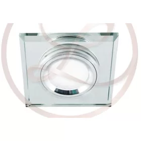   Strühm Stan négyzet alakú spot keret átlátszó/króm GU10-es foglalattal