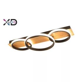   MasterLED XD XUDO 25W 580x260 mm tölgy/fekete színű mennyezeti lámpa