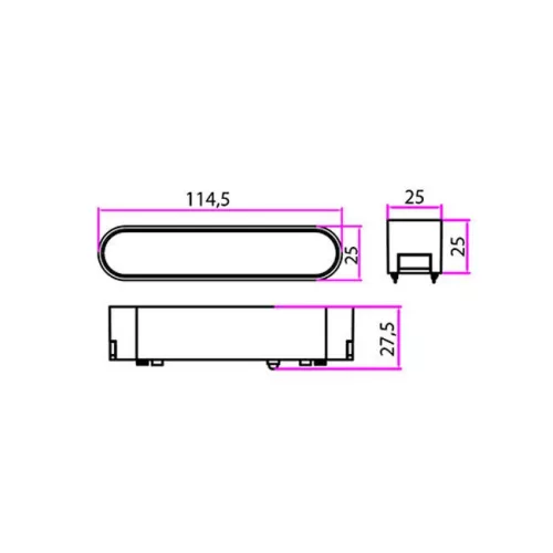 MasterLED LUXO Linea 6-W-os fehér mágneses sínes lámpa 4000K 48V
