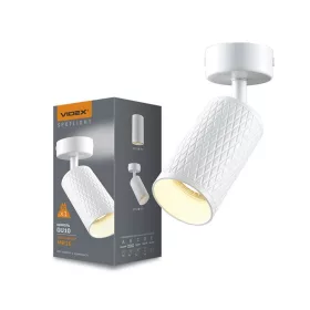   Videx Grant fehér anyagában mintás mennyezeti lámpa keret GU10-es foglalatta