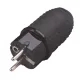 Földelt gumis dugvilla16A 220-240V IP44