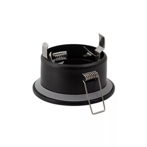 MasterLED kör alakú beépíthető fekete spot keret GU10-es foglalattal IP44