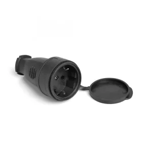   Videx Titanum fekete színű gumis földelt dugaljzat 16A IP44 (20/200)