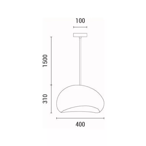 EUROLAMP ARTE ILLUMINA Aeonic műanyag függesztett lámpa E27 foglalattal, üvegszállal erősített 400X350X310