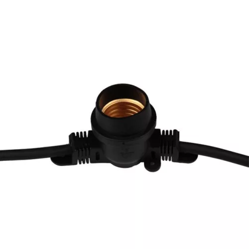 MasterLED Girlanda LED 20 m hosszúrságú 20x E27-es foglalatot tartalmazó sorolható fényfüzér