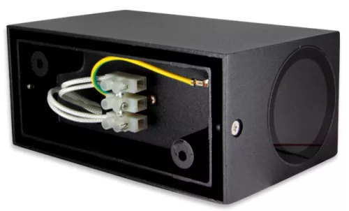 MasterLED Lida 150x92 fekete szögletes oldalfali lámpa GU10-es foglalattal