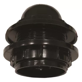 E27-es fekete műanyag csillár foglalat 220-240V