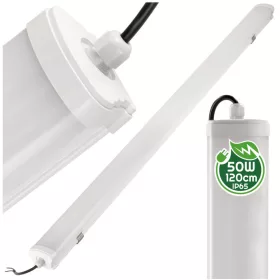   10db-os Berge LEO 50 W-os falon kívüli 120 cm-es por- és páramentes lámpa IP65 5000K 5000lm