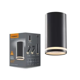   Videx Carmelo fekete mennyezeti lámpa keret GU10-es foglalattal