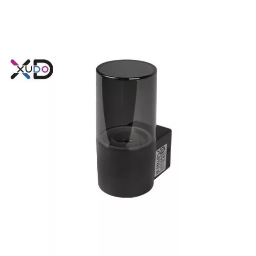 MasterLED Kerti oldalfalra helyezhető kerek fekete színű lámpa E27-es foglalattal