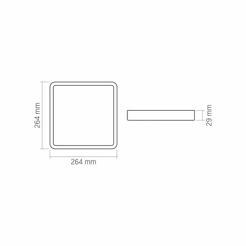 VIDEX-DOWNLIGHT-LED-DLSS-24W LED Felületre szerelhető Mennyezeti lámpa
