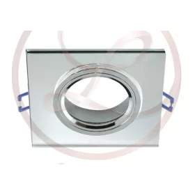   Strühm Selena négyzet alakú spot keret átlátszó/króm GU10/MR16-os foglalattal