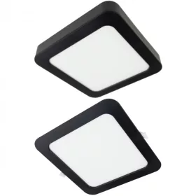   Ecolight 24W-os, négyzet alakú, CCT, fekete, süllyesztett és felületre szerelhető lámpa