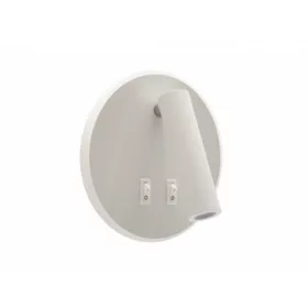   Strühm Otello C ø146 mm kerek meleg fehér/natúr fehér fehér fali lámpa