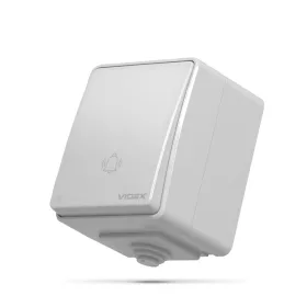   Videx Binera szürke színű falon kívüli vízmentes csengő kapcsoló (10/100)