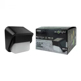   EcoLight Napelemes fali lámpa RGB+ natúr fehér beépített alkonykapcsolóval SOE-6