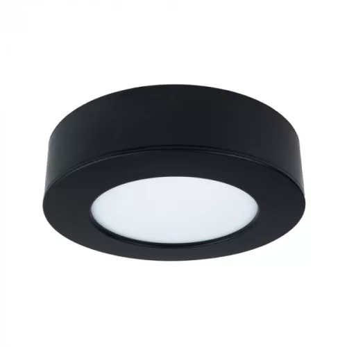 Ecolight 6W-os, kerek alakú, CCT, fekete, süllyesztett és felületre szerelhető lámpa