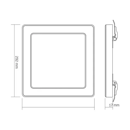 VIDEX DL6S 24W LED négyzet alakú lámpa 3000K-4000K-6500K